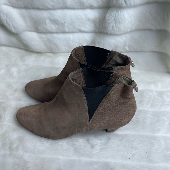 Sam Edelman light brown leather suede ankle boots black  with elastic si… - Picture 12 of 12